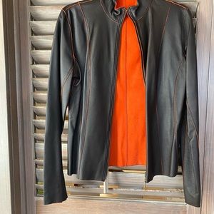 Chico’s leather and suede reversible jacket